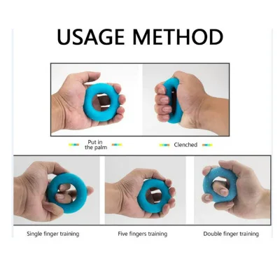 
Silicone Grip Device Muscle Strength Hand Grip Exercise O-shaped Particle Finger Trainer 