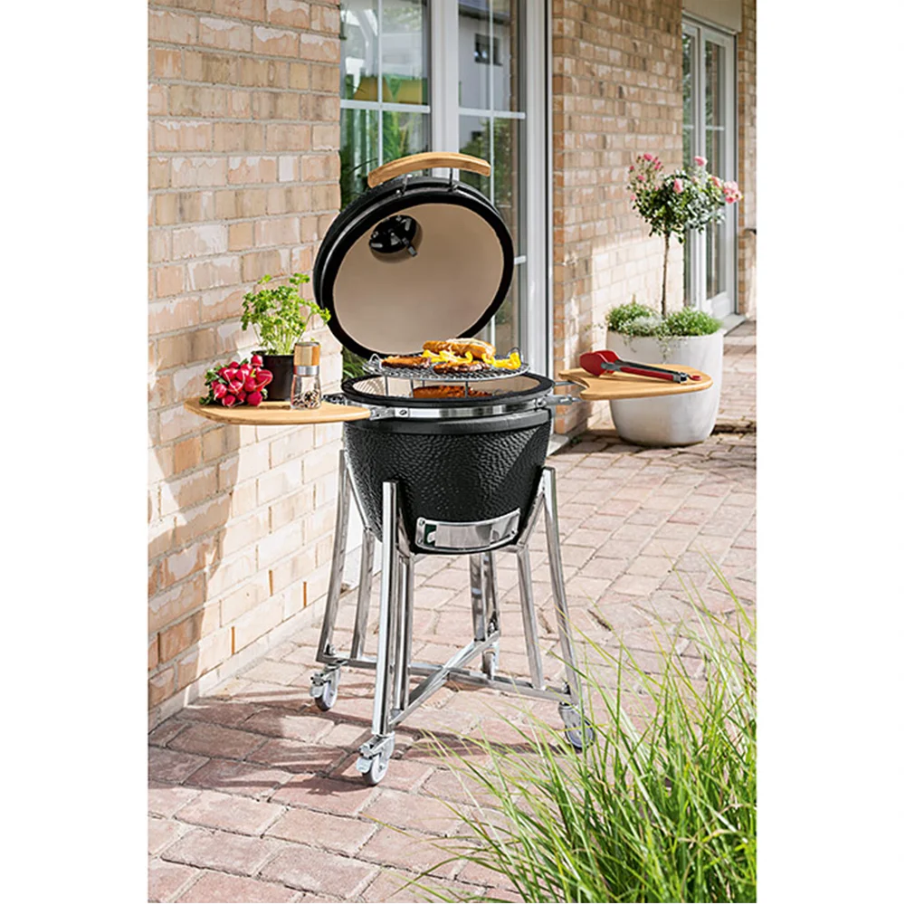 SEB KAMADO Extra Large 23.5 Inch Ceramic Bbq Grill Smoker Charcoal Grill Barbecue XL Large Kamado Grill