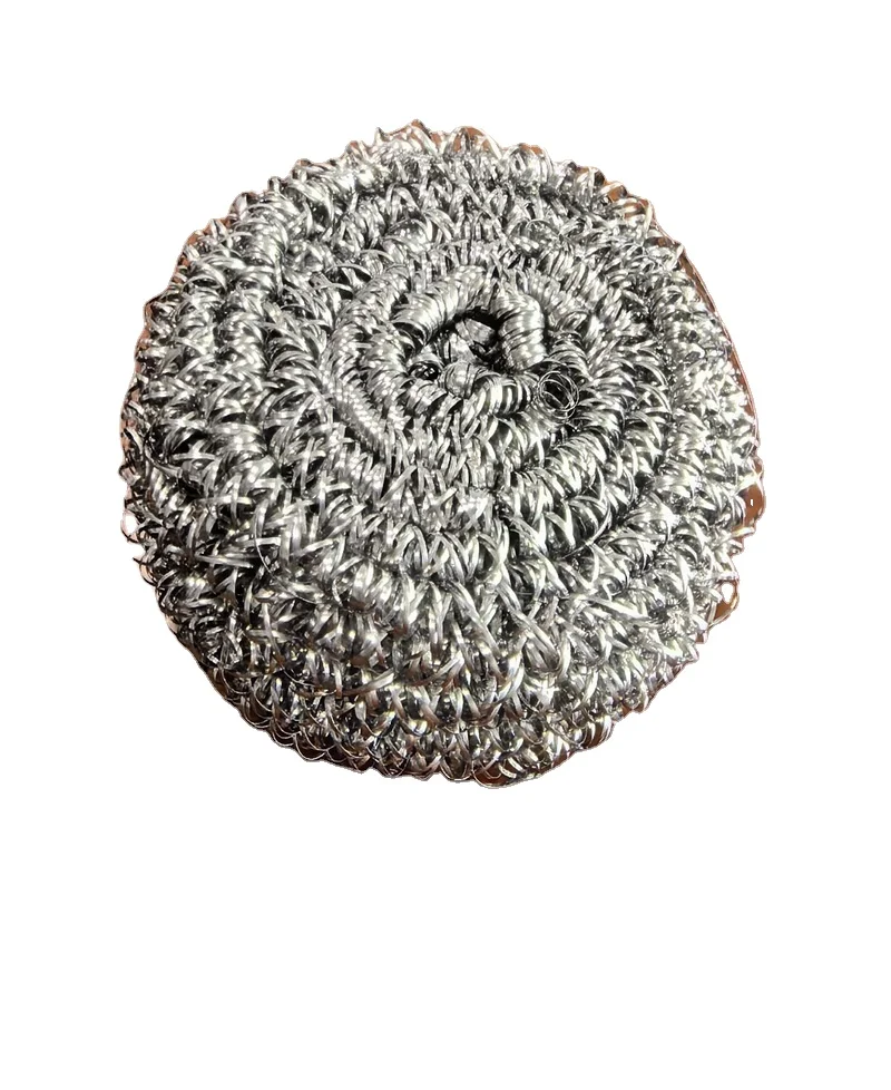 Metal Pot Scourer Srubber Scrubbing Pad Stainless Steel Wire Sponge Scourer Kitchen Cleaning Ball