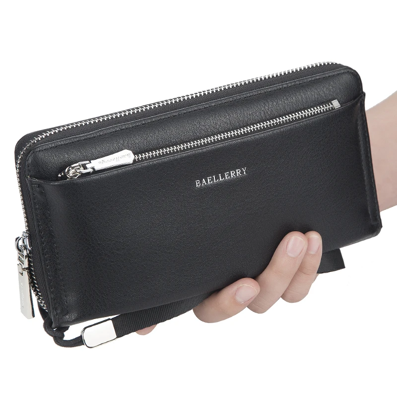Long Men Wallets Fashion New Card Purse Multifunction Organ Leather Wallet For Male Zipper Wallet With Coin Pocket
