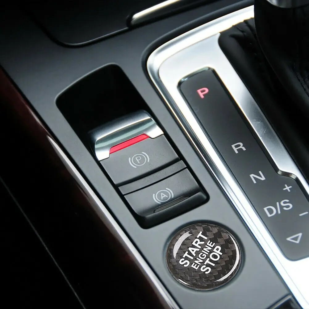 For Audi A4 B9 A5 B8 A6 C7 A7 Q5 8R Q7 Ignition Rings Decoration Auto Accessories Car One-click Start Stop Button Sticker Cover
