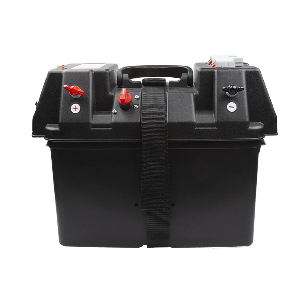 Factory manufacturer portable 12V/24v plastic Battery box for outdoors fishing, camping,RV