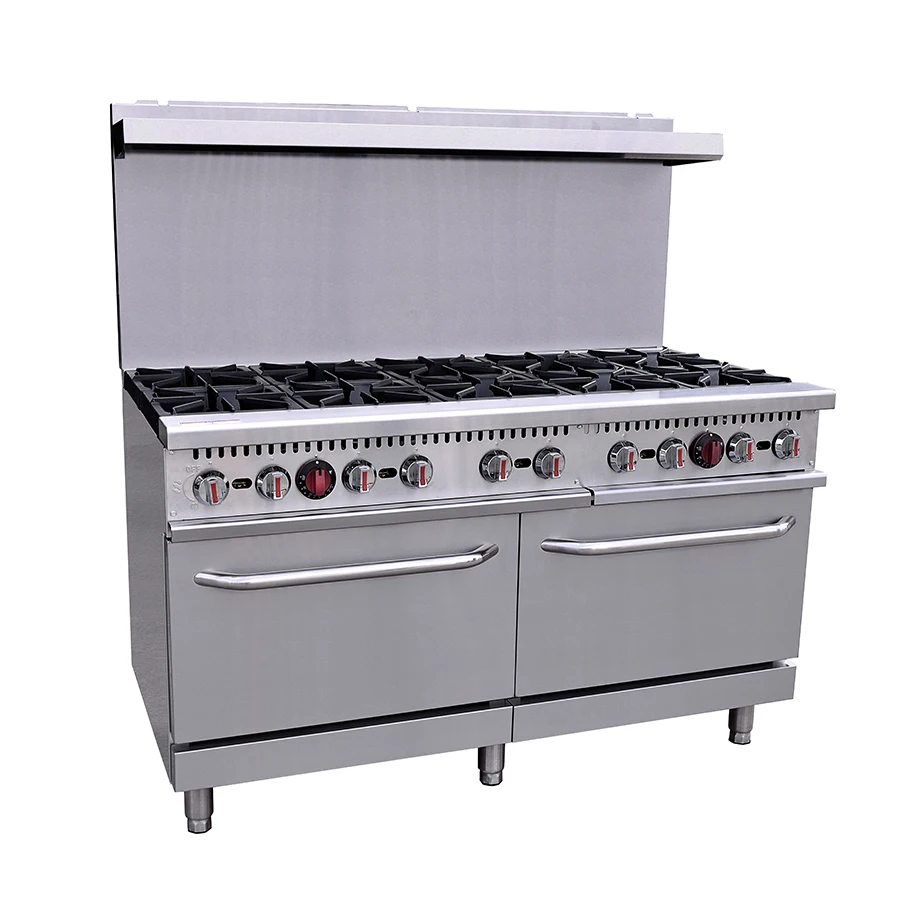 Коммерческий Ресторан кухня литая на природном газе для приготовления пищи свободно стоящая плита с духовкой 4 конфорки