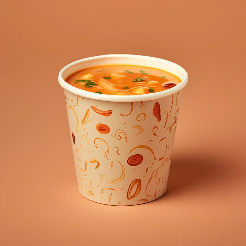 Customized Kraft Paper Bowl Soup Cups With Plastic Lid Boxes Container 32 Oz Factory Price