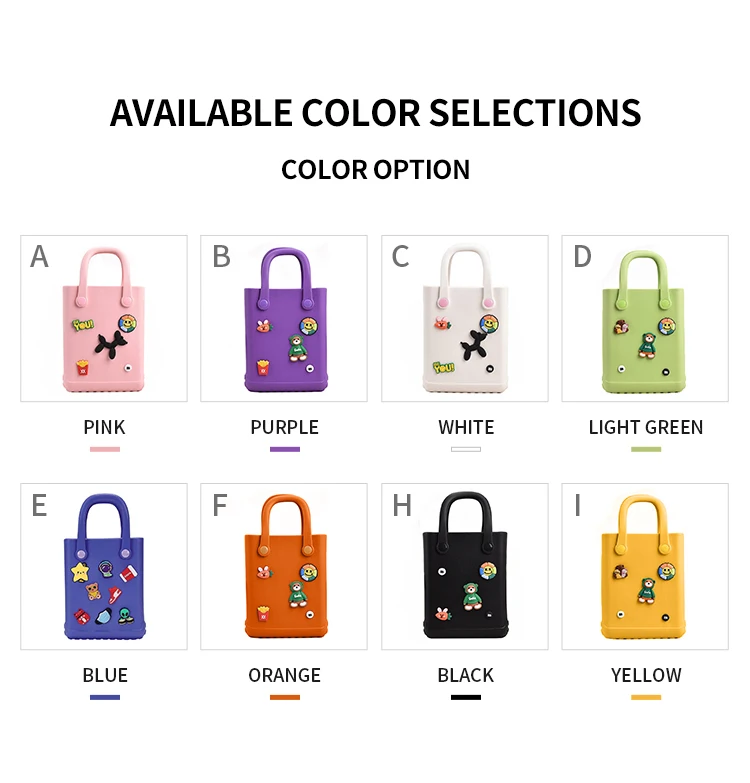 2023 Best Selling DIY Small Waterproof Washable handbags Tote shoulder bag DIY bogg beach bags for women