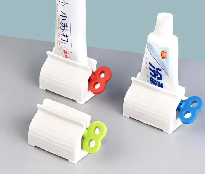 Bathroom Accessories Toothpaste Squeezer Dispenser Lazy Susan Facial Cleanser Presser Manual Toothpaste Tube Clip