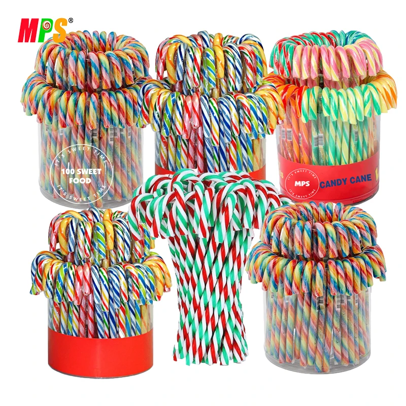 Sweet Peppermint Candy Canes Fruit Flavour Sour Cherry Candy Canes