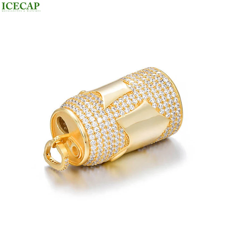 Custom Hiphop Cans First Aid Pill Capsule Fahion Jewelry S925 Lean Cup Sprite Can Drank Bottle VVS Moissanite Pendant For Gifts