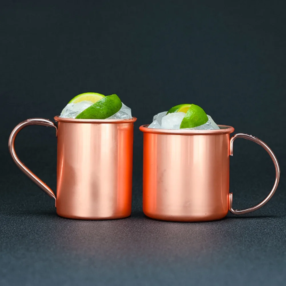 Wholesale Cocktail Stainless Steel 304 Hammered Beer Drinking Solid Moscow Mule Mug Copper Cup