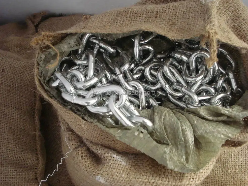 English standard electro galvanized mild steel short link chain