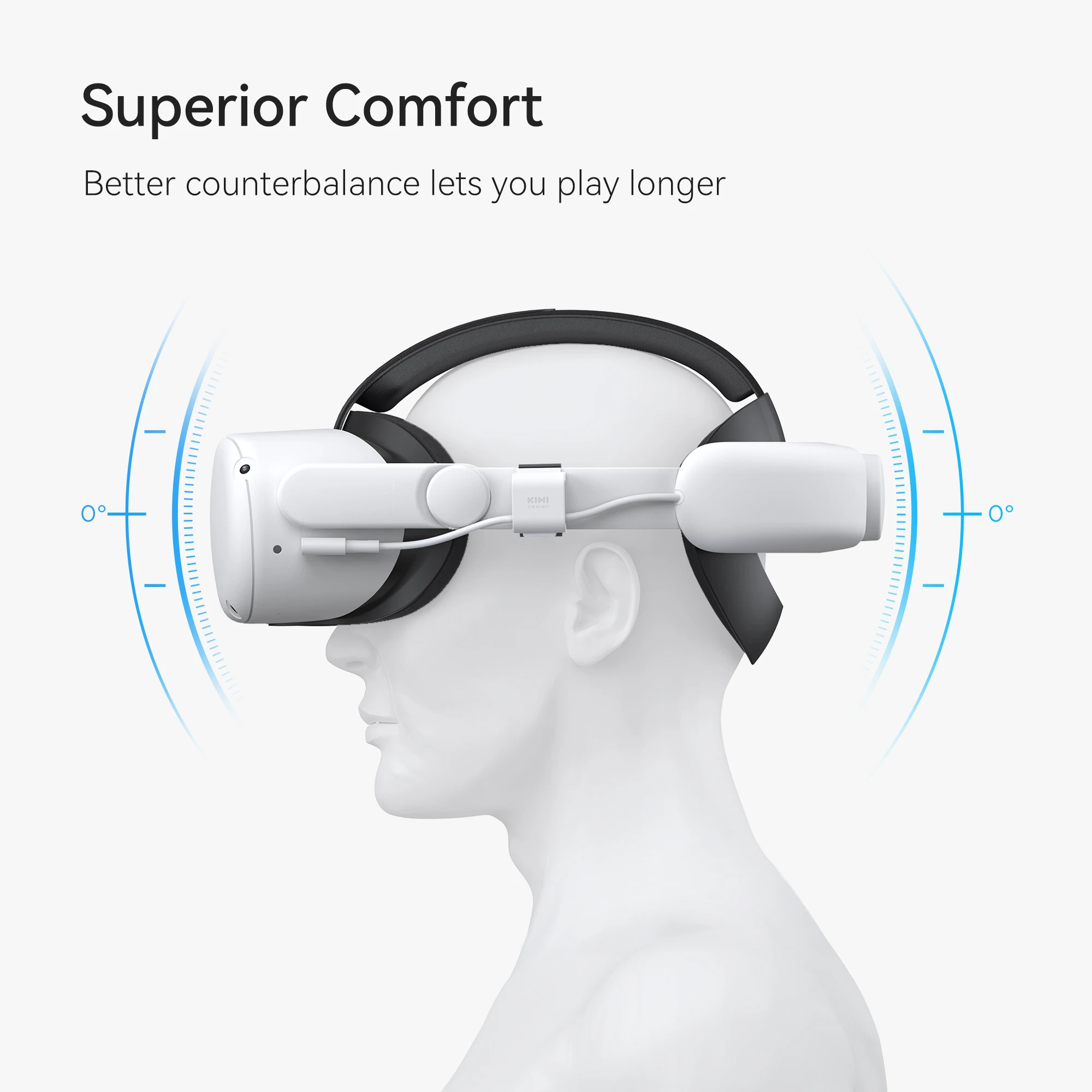6400mAh Battery Strap For Meta Quest 2 Superior Comfort Wearing VR Accessories  Battery Head Strap For Oculus Quest 2