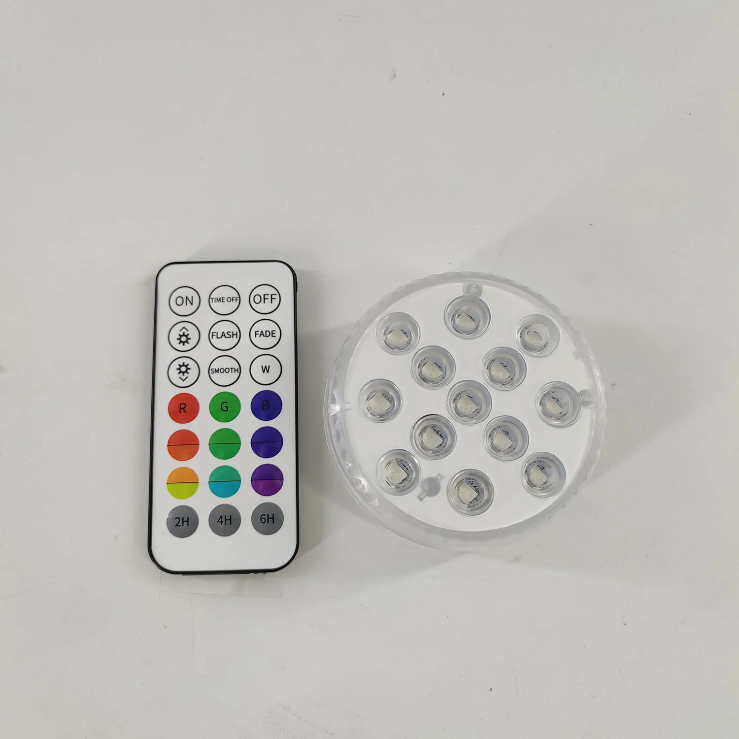 Rechargeable Pond Lights 13 LED IP68 Magnetic Waterproof Pond Lights RF Remote Controlled RGB Submersible LED Lights for Vase
