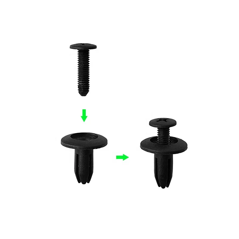 C09 China factory plastic clip snap hook Black Bumper Rivet