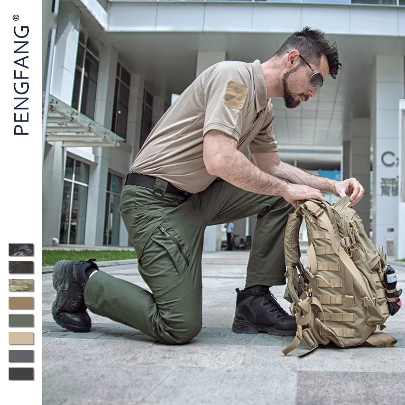 Оптовая продажа, мужские брюки IX7 IX9, боевые военные тактические брюки, мужские брюки-карго с несколькими карманами, водонепроницаемые уличные длинные брюки