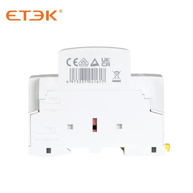 Модульный автоматический контактор переменного тока ETEK EKMF 4P 40A 4NO Coil 230VAC Din Rail