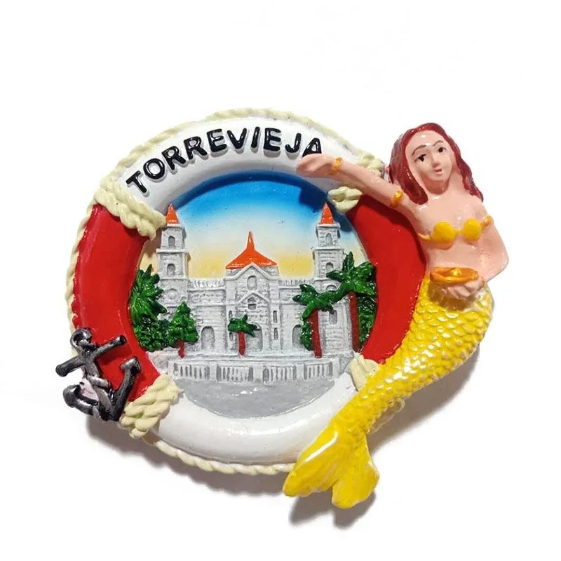 YIWU BaiWen  Manufacturer promotion High quality country  low MOQ 3d custom resin  fridge magnet tourist s