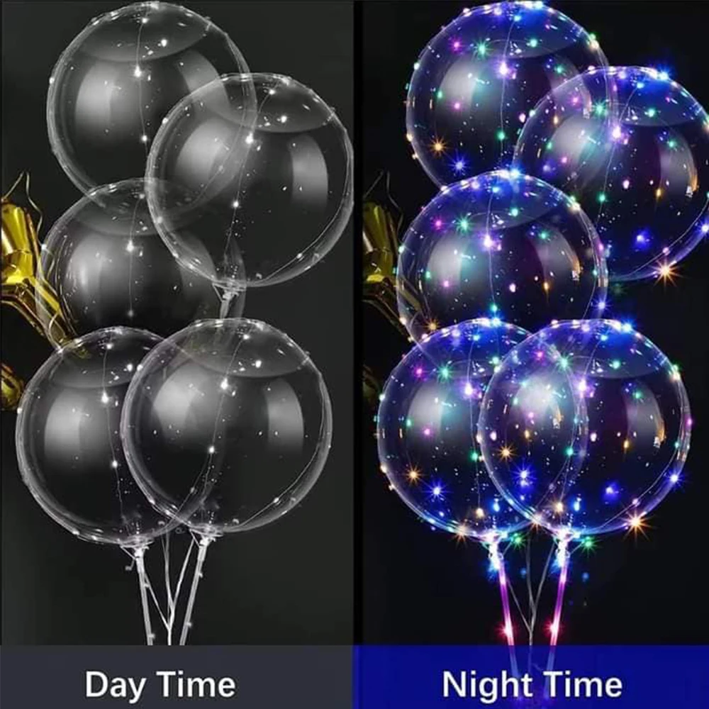 Stretchable Globo Lighting 20 Inch Tpu Balloons New Product Flashing Led Glow Flying Bobo Balloon For Wedding Decoration
