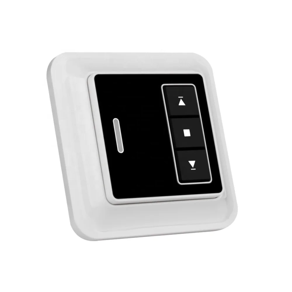 RF433.92Mhz Five Channels Wall Type Emitter Tubular Motors Remote Control Wall Switch Transmitters For Motorized Curtain Remote