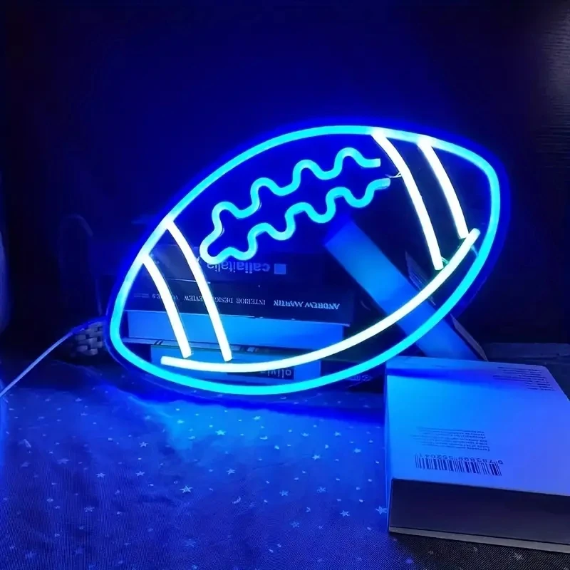 Manufacturer NO MOQ Fast Delivery Custom LED Neon Light American Football Sign Dropshipping for Party Home Decor