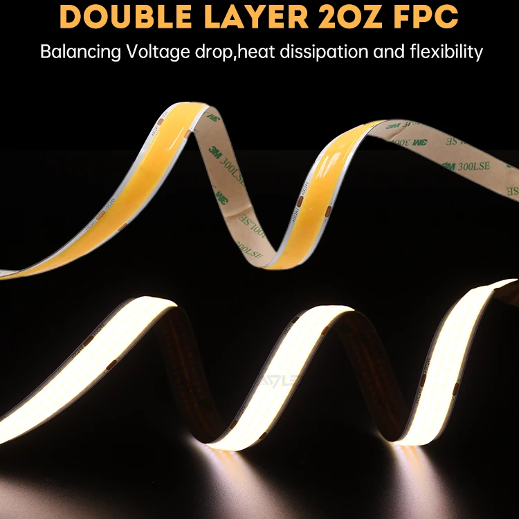 Новые продукты 960led/m COB светодиодные полосы света DC24V 25 Вт/м 15 мм ширина PCB теплый белый