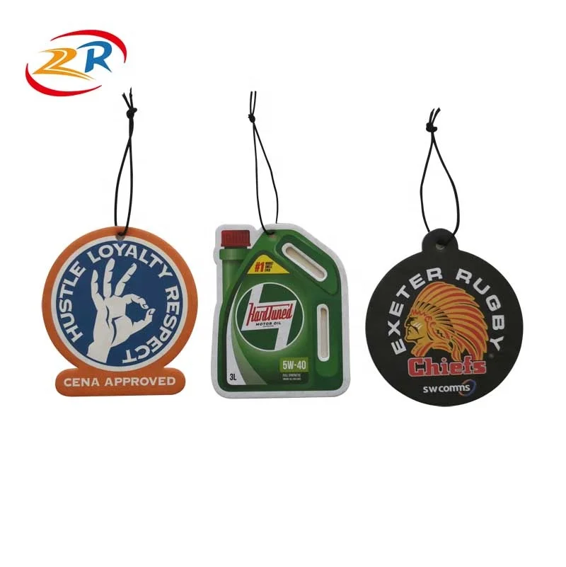 Рекламная оптовая продажа Экологически чистый подвесной впитывающий ароматизированный бумажный автомобильный освежитель воздуха на заказ