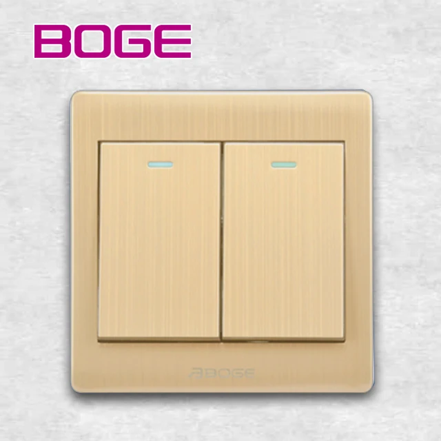  BOGE Modern Wall Switch 2 Gang 1 Way Home Electrical switches for