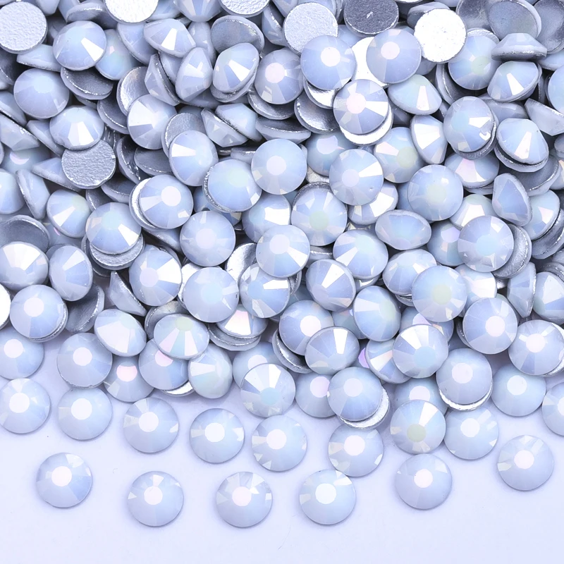 Juli Factory New Opaque Loose SS3-SS30 Glass Rhinestone Flat Back Non Hot Fix Crystal Rhinestone For Crafts