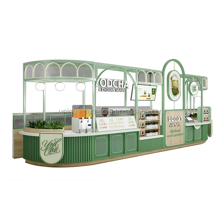 Полезный и привлекательный киоск быстрого питания Розничная торговля уличная еда современный прилавок для пиццы с дизайном кексов продажи