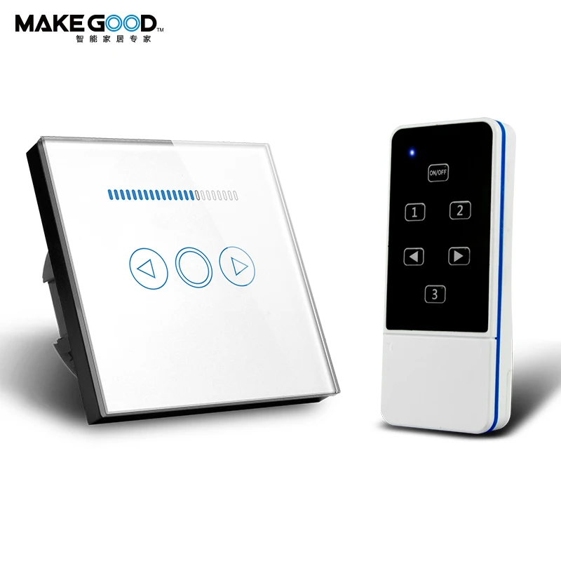 Makegood EU standard LED dimmer switch dimmer remote switch white color touch dimmer switch for led lights