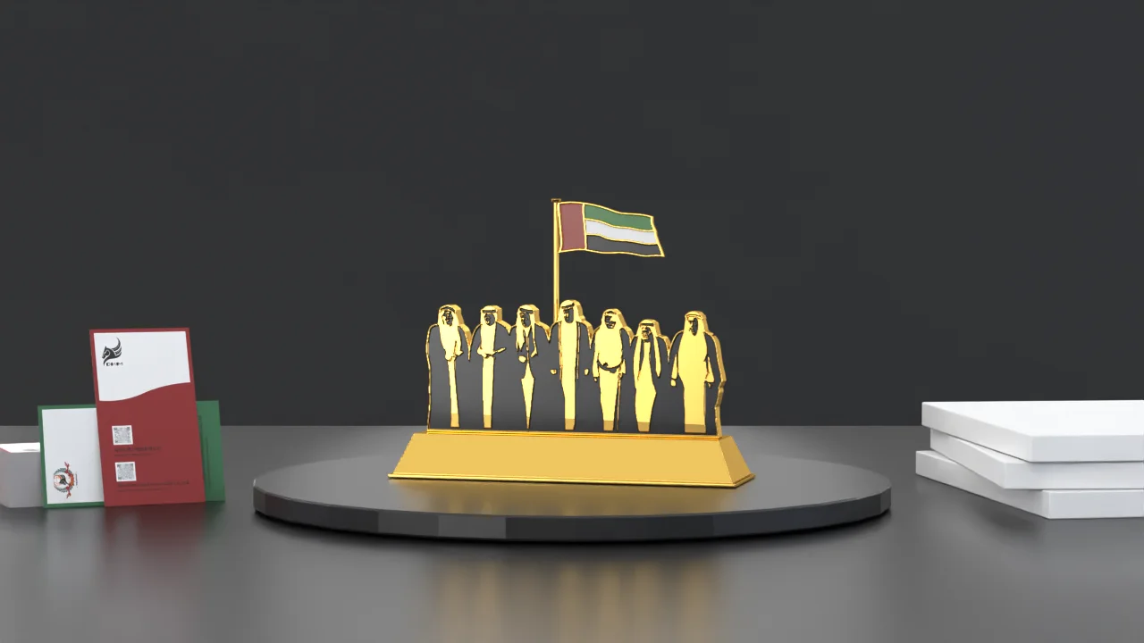 Позолоченные трофеи на заказ Шейх фигурка ОАЭ Национальный день сувенир