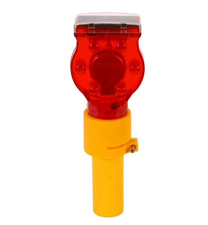Solar RED COLOR road safety  Barricade flasher  warning lights with  6 pcs LED