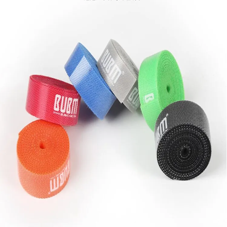 Manufacturers supply color  printing back-to-back hook and loop computer wire wrapping Velcroes  tapes