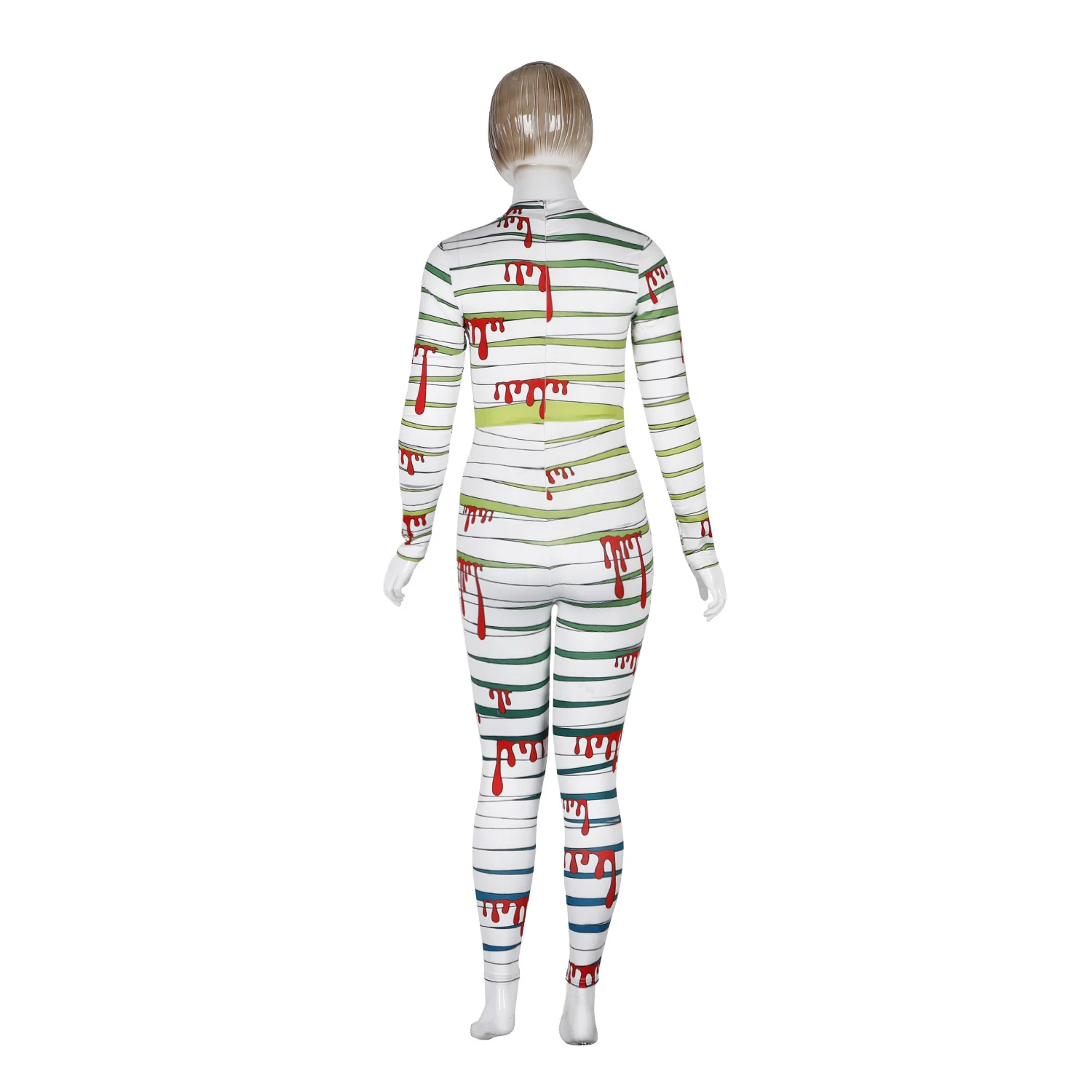 
Long Sleeve Sexy Women Cosplay Jumpsuits Print Halloween Costumes Tight Bodysuit N37-25 