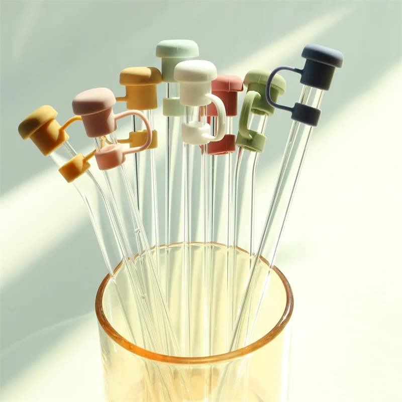 Custom  Private  design Silicone Straw topper For 30 & 40 Oz Cup Tumbler Accessories silicone drinking Straw Tip Cover Cap