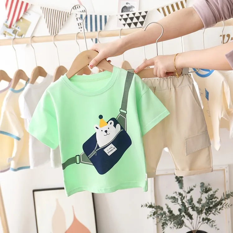 
Factory Direct Sales Summer Clothing Sets Kids Clothing Sets Sports Suit for Children 