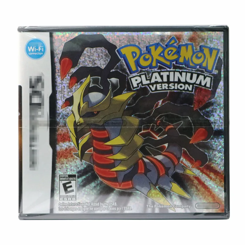 Retro DS Game Card With Box English Version Poke-mon Platinum Version Game Cartridge   For DS DSL 2DS 3DS XL