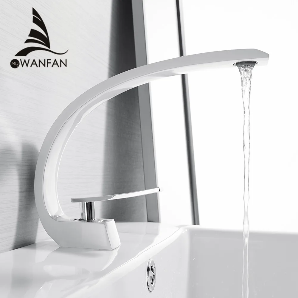 C Shape Hot And Cold Tap ware Water Mixer Single Entry Bathroom Taps Bathroom Waterfall Faucets New Design Bathroom Basin Faucet