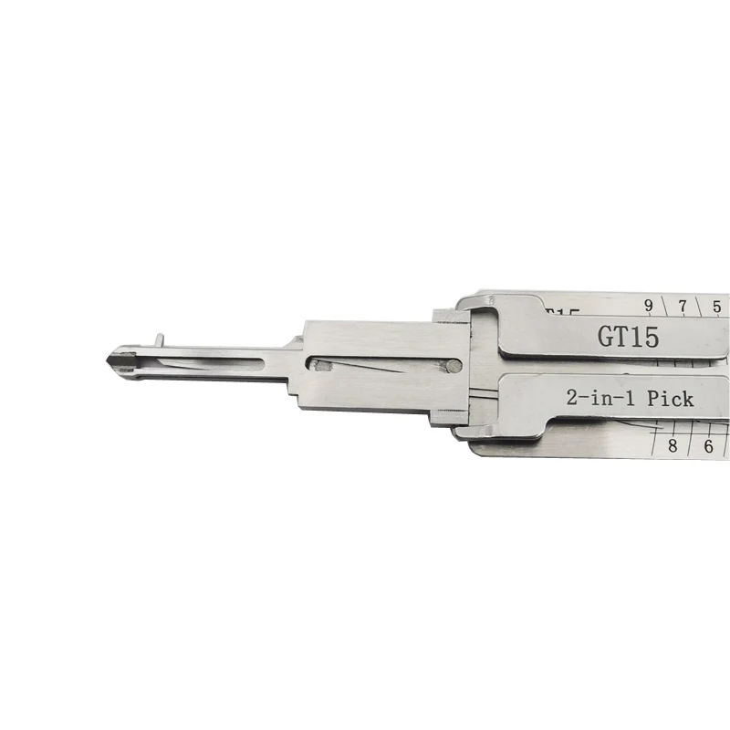Original Lishi 2 in 1 GT15 Car Door Lock Pick and Decoder Tool Lockpick Set for Fiat