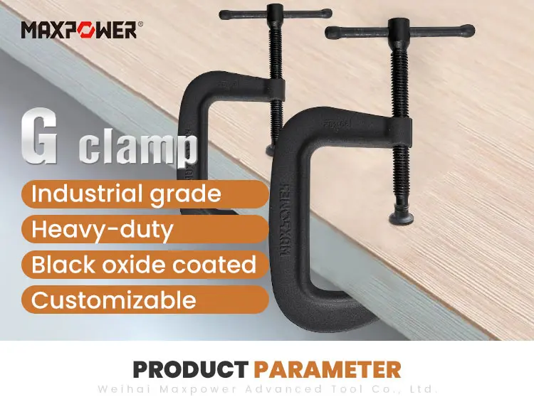 MAXPOWER Carpentry Building Woodworking Drop Forged Black C G Clamps Tool