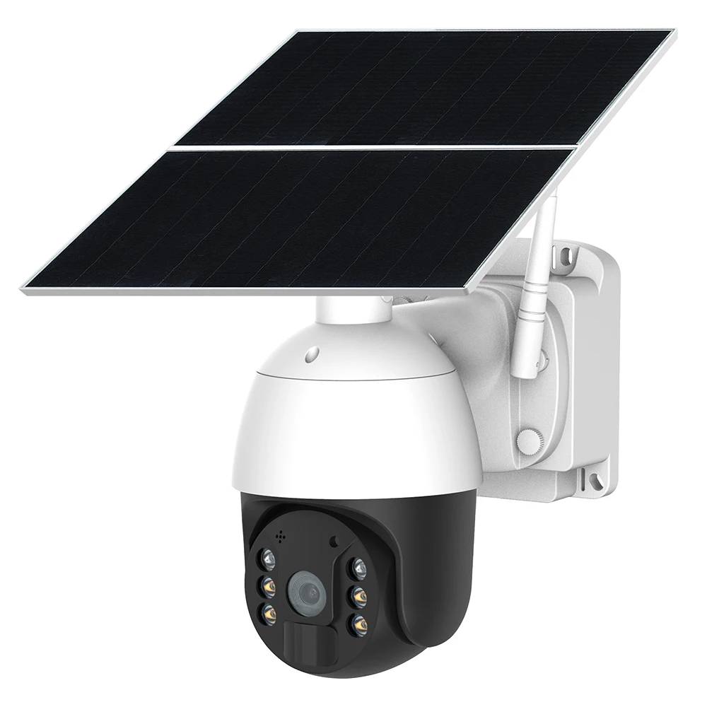 Solar Powered CCTV Camera 4G SIM Card 1080P Outdoor solar wireless battery  PTZ Camera