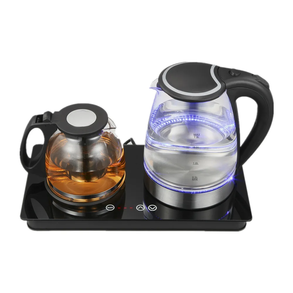 Double pot tray combined teapot multi-function glass electric kettle tea machine