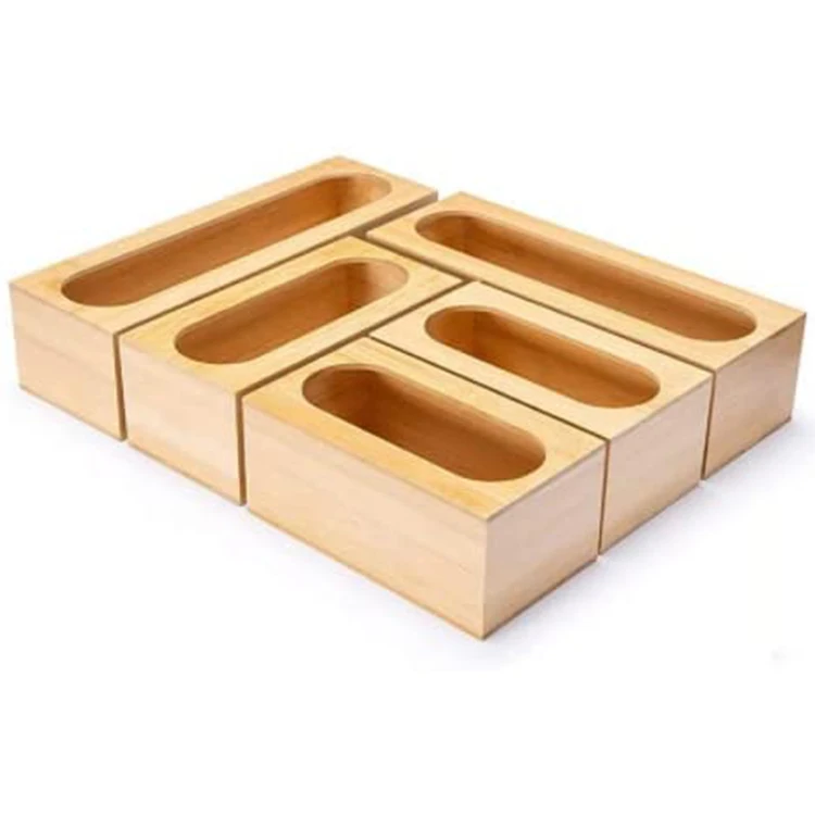 Storage Bag Organizer Box Compatible With Gallon Bamboo Ziplock Bag Storage Organizer for Kitchen Drawer or Wall Mount Food