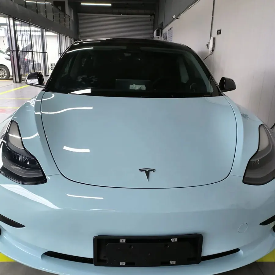 KDPPF High Quality Installation-Friendly TPU Color PPF Fade Proof High Glossy Not Leave Glue Ice Blue Car Wrap