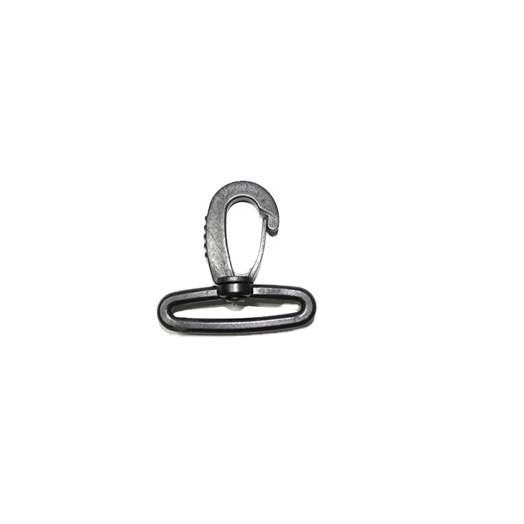 High quality custom designer backpack accessories black bag clasp clip swivel plastic snap hook plastic bag hook