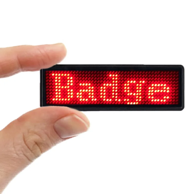 Hot sale bluetooth badgeMagnetic Name Badge  scrolling text display led scrolling name badge