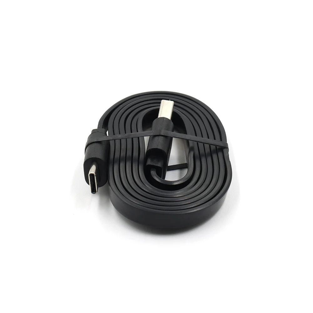 Mobile Phone 1M PVC Cable Flat type c Fast Charging Cable Micro USB Data Cables accessories