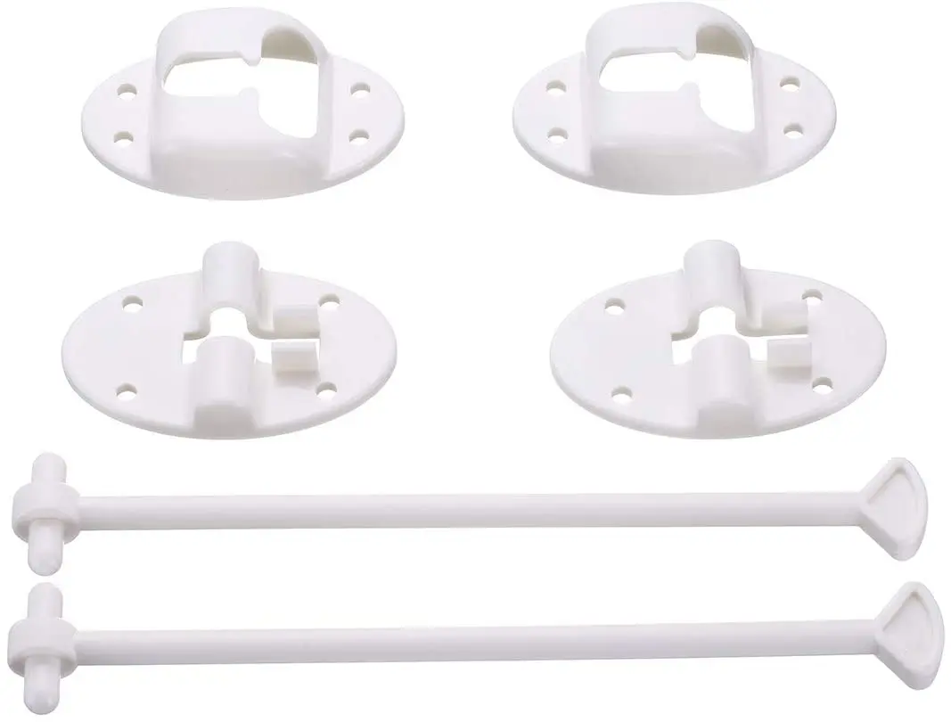  H10317 2-Pack T-Style 6in. Дверная защелка держатель и захват с фурнитурой для трейлера RV Motor Home грузовой прицеп белый
