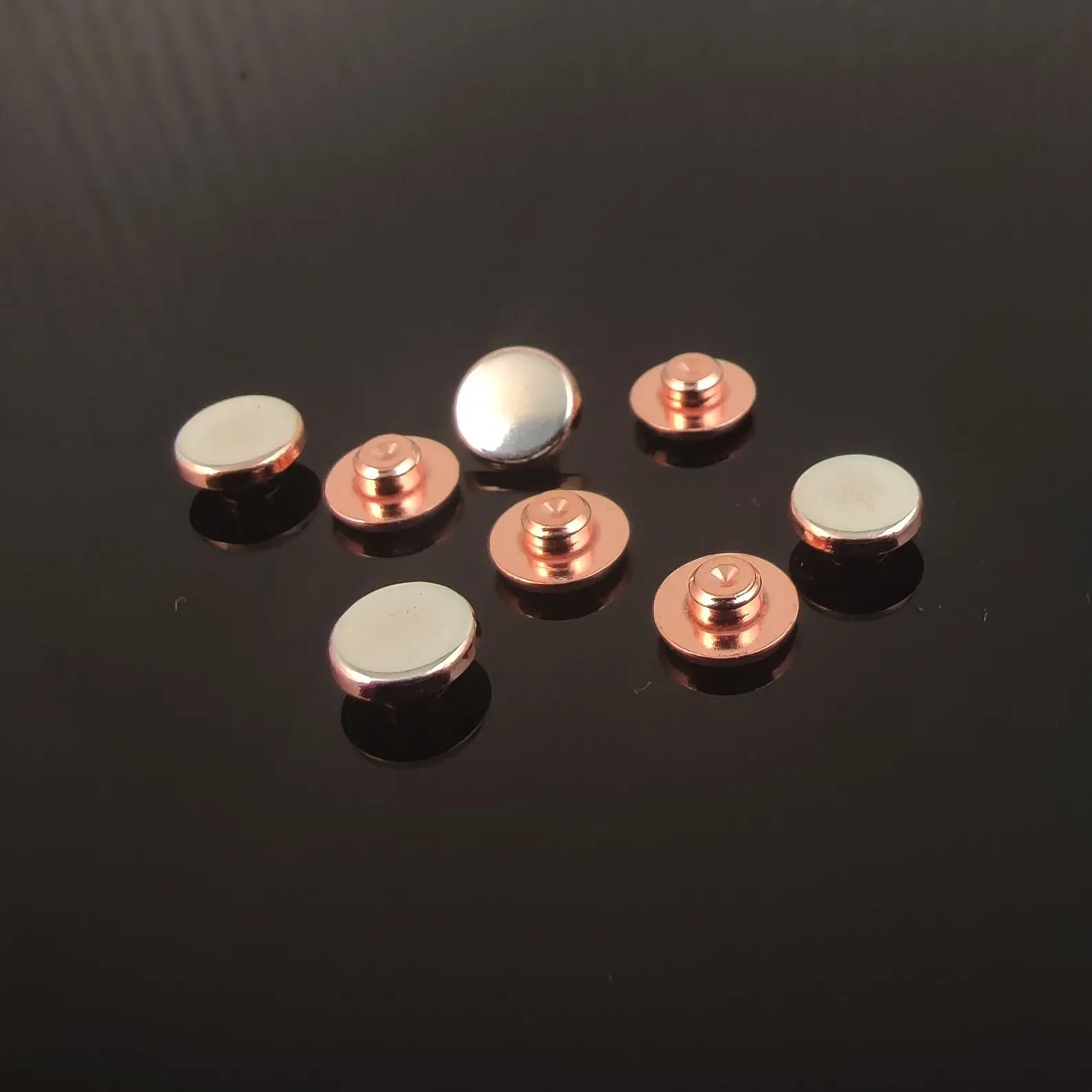electrical bimetal silver contact AgSnO2 rivet for switch stamping parts