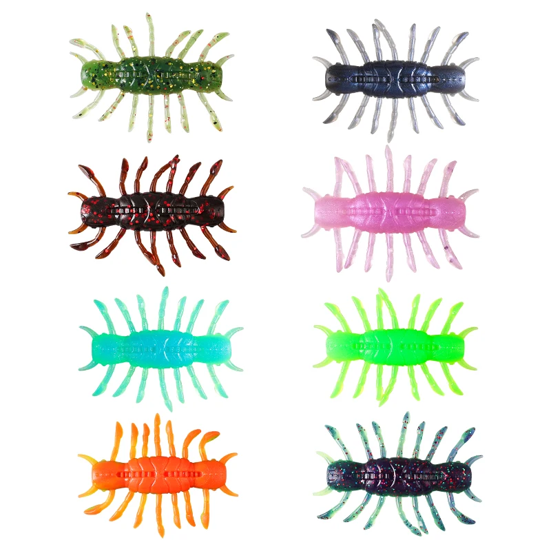 Palmer 4cm 2g 4pcs/box artificial soft shrimp fishing lure soft lobster fishing bait TPE lures with sequins saltwater freshwater
