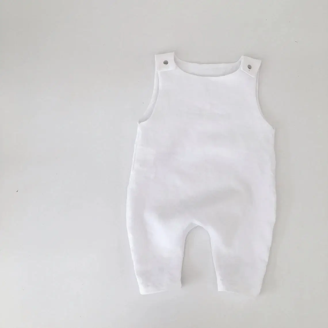 Kids Linen Romper Baby Jumpsuit Linen Overalls Summer Romper Baby Linen Clothing Casual 60 Sleeveless 100% Cotton Woven Unisex
